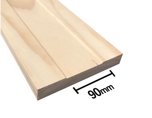 MDF Flush Panel Pine - Flat Jamb - 90mm Stud