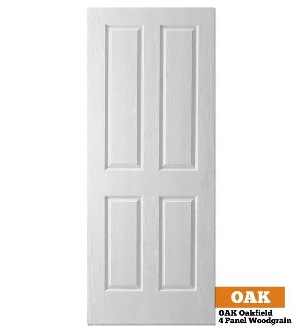 OAK Oakfield (4 Panel Woodgrain) - Hollow Core